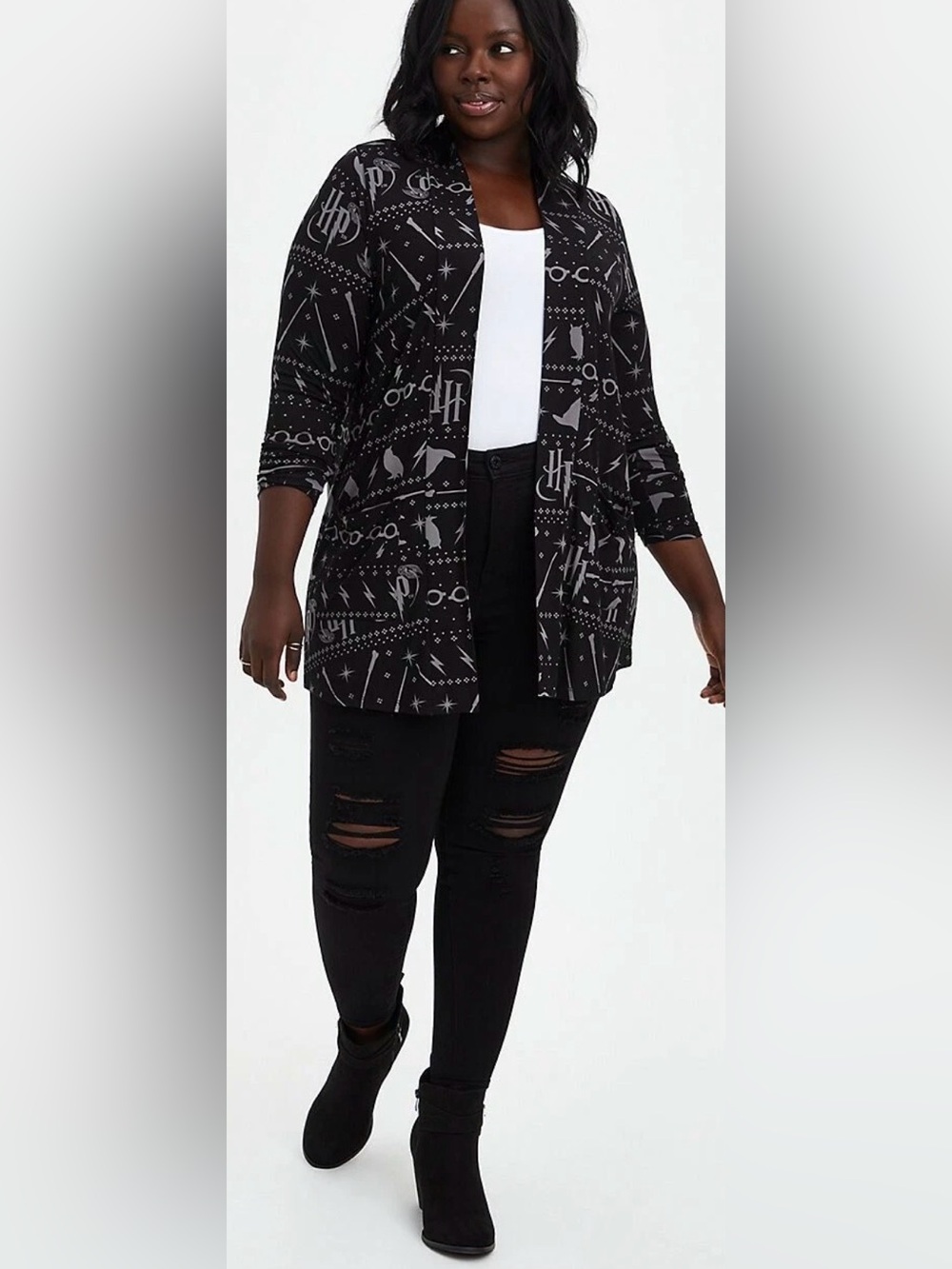 NWT Torrid Harry Potter Long sleeve black and grey cardigan size 4X